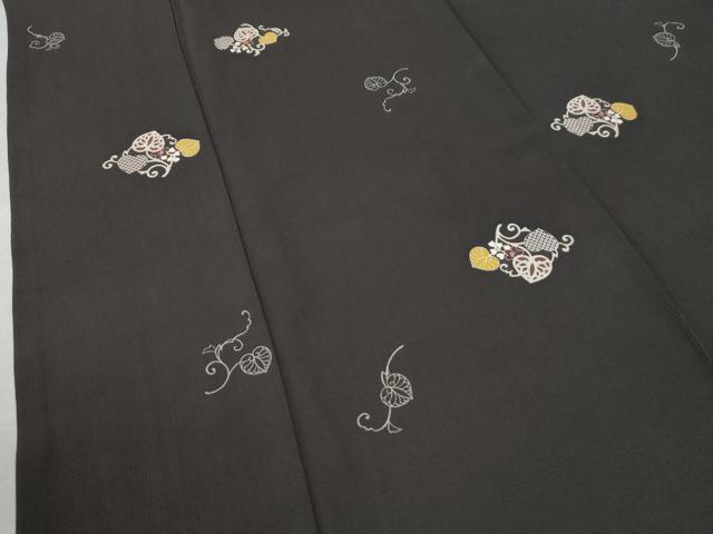 平和屋着物●上質な小紋 葵花唐草文 正絹 逸品 CAAW8398yc