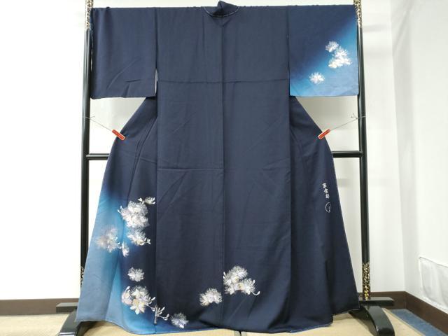 平和屋着物●金彩友禅 卓越技能者・名工・和田光正監修 訪問着 京金彩 華陽 舞花文 銀彩 御召縮緬 正絹 逸品 未使用 CAAW8413yc