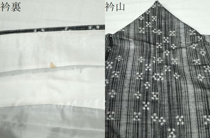 平和屋着物●上質な紬　絣文様　正絹　逸品　CAAW8423yc