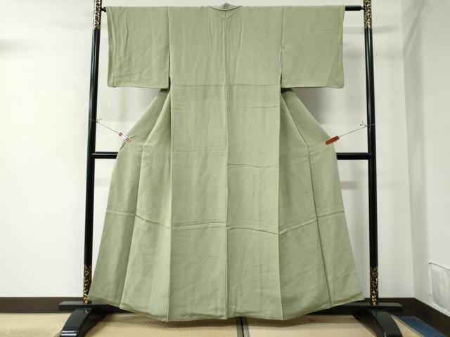 平和屋着物●江戸小紋　鮫小紋柄　鬼しぼ縮緬　正絹　逸品　CAAW8430yc