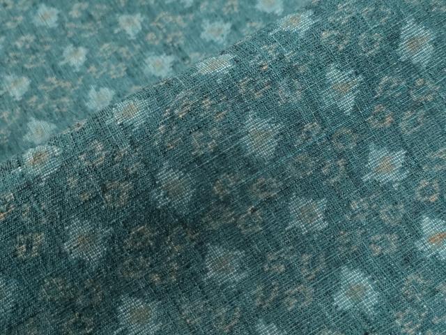 平和屋着物●結城紬ちぢみ 舞花文 正絹 逸品 未使用 CAAW8445yc