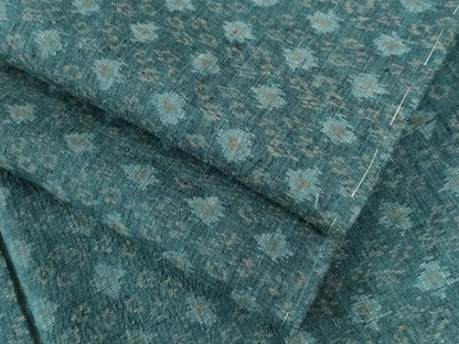 平和屋着物●結城紬ちぢみ 舞花文 正絹 逸品 未使用 CAAW8445yc