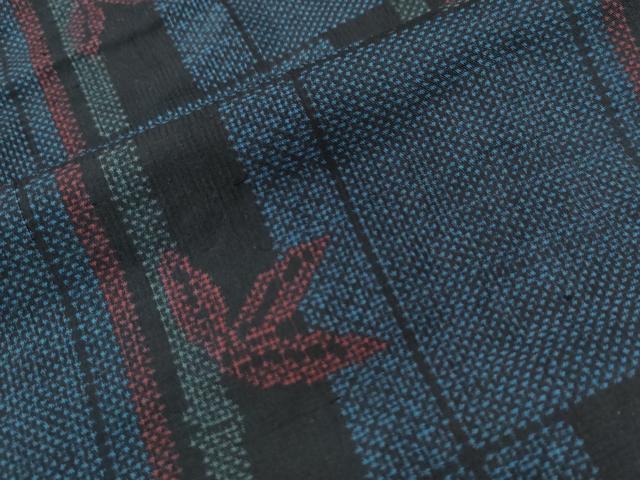 平和屋着物●本場大島紬 7マルキ 市松笹竹文 正絹 逸品 未使用 CAAW8448yc