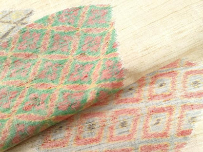 平和屋着物●上質な紬 地紙吉祥文 正絹 逸品 未使用 CAAW8455yc