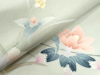 平和屋着物●訪問着　友禅　作家物　枝花文　暈し染め　正絹　逸品　CABE2976yc