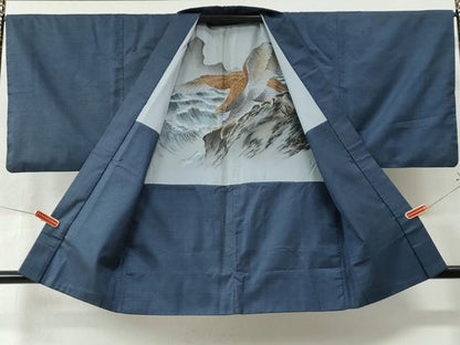 平和屋着物●男性 本場大島紬 アンサンブル 100亀甲 総詰め 正絹 逸品 CAAW8480yc