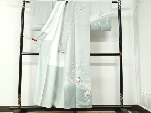 平和屋着物●訪問着 友禅 童子遊び 暈し染め 正絹 逸品 CAAW8484yc
