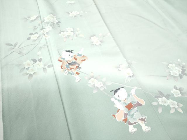平和屋着物●訪問着 友禅 童子遊び 暈し染め 正絹 逸品 CAAW8484yc