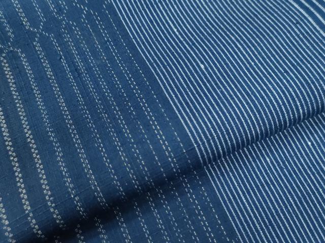 平和屋着物●上質な紬　変わり縞　正絹　逸品　CAAW8493yc