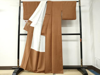 平和屋着物●本草木染作家 圓啓 江戸小紋 鮫小紋柄 正絹 逸品 CAAW8522yc