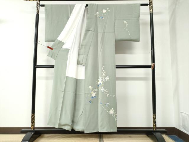 平和屋着物○本加賀友禅作家 南克治 訪問着 枝花文 正絹