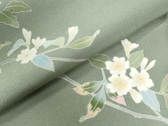 平和屋着物○本加賀友禅作家 南克治 訪問着 枝花文 正絹