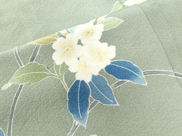 平和屋着物○本加賀友禅作家 南克治 訪問着 枝花文 正絹