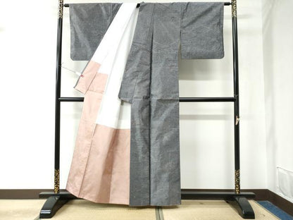 平和屋着物●本場大島紬 やたら織 残糸織 霞文 正絹 逸品 CAAW8534yc