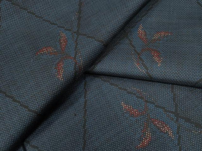 平和屋着物●本場大島紬　7マルキ　菱枝葉文　鈴乃屋扱い　ロング丈　正絹　逸品　CAAW8535yc