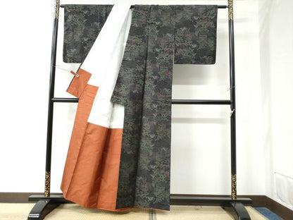 平和屋着物●本場大島紬　御所解文　正絹　逸品　CAAW8542yc