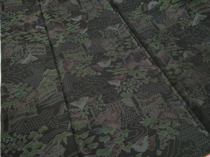 平和屋着物●本場大島紬　御所解文　正絹　逸品　CAAW8542yc