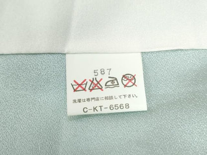 平和屋着物●訪問着 駒刺繍 雲重ね花鳥文 金彩 正絹 逸品 未使用 CAAW8547yc
