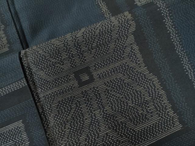 平和屋着物●本場大島紬　色紙花文　正絹　逸品　CAAW8549yc