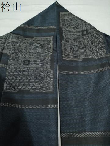平和屋着物●本場大島紬　色紙花文　正絹　逸品　CAAW8549yc
