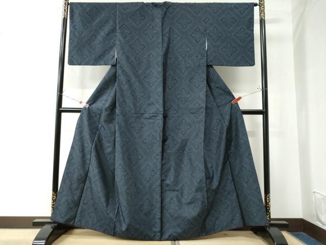 平和屋着物●本場大島紬　蜀江花文　正絹　逸品　CAAW8553yc