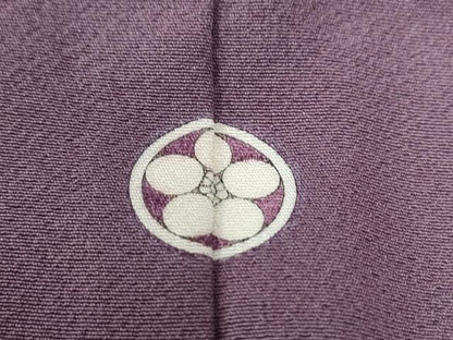 平和屋着物●上質な色無地　江戸紫色　正絹　逸品　CABE8402ycm
