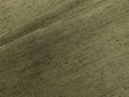 平和屋着物●男性 紬 アンサンブル 色無地 海松色 正絹 逸品 CAAW8574yc