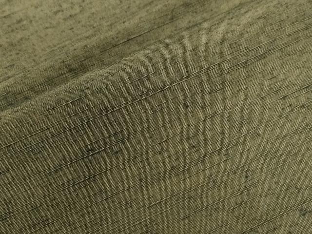 平和屋着物●男性 紬 アンサンブル 色無地 海松色 正絹 逸品 CAAW8574yc