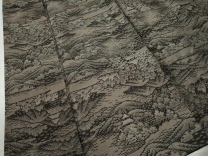 平和屋着物●上質な紬　遠山樹林風景文　正絹　逸品　CAAW8603yc