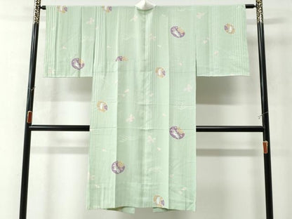 平和屋着物●長襦袢 無双仕立て 兎 舞花文 正絹 逸品 CAAW8606yc