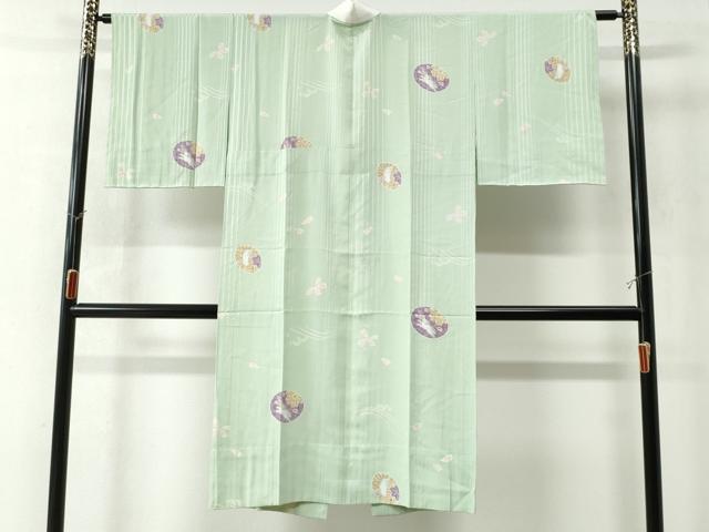 平和屋着物●長襦袢 無双仕立て 兎 舞花文 正絹 逸品 CAAW8606yc