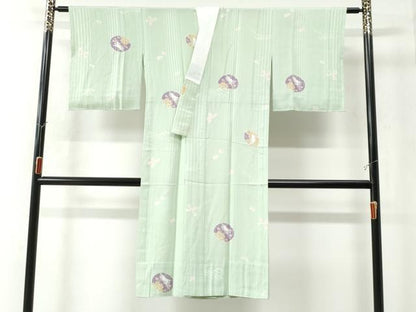 平和屋着物●長襦袢 無双仕立て 兎 舞花文 正絹 逸品 CAAW8606yc