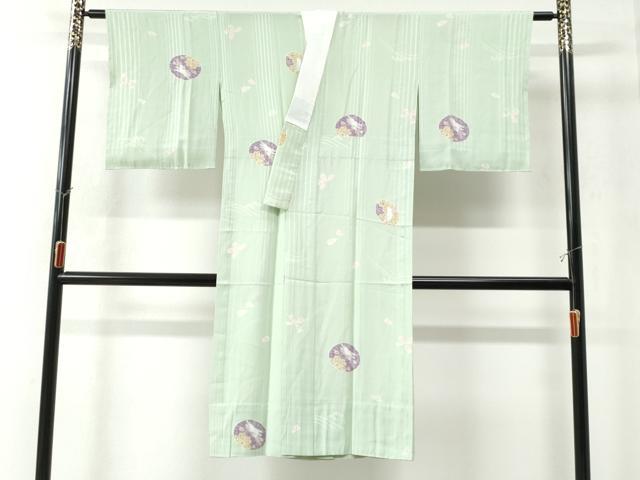 平和屋着物●長襦袢 無双仕立て 兎 舞花文 正絹 逸品 CAAW8606yc