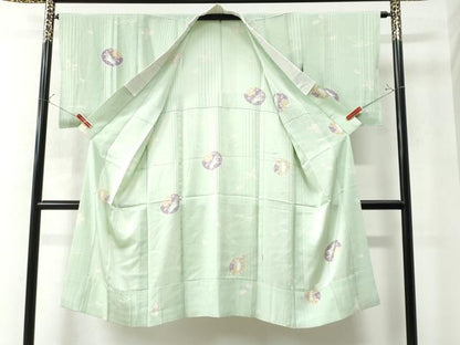 平和屋着物●長襦袢 無双仕立て 兎 舞花文 正絹 逸品 CAAW8606yc