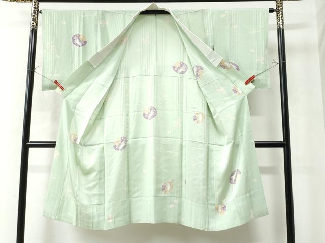 平和屋着物●長襦袢 無双仕立て 兎 舞花文 正絹 逸品 CAAW8606yc