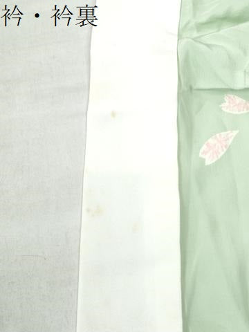 平和屋着物●長襦袢 無双仕立て 兎 舞花文 正絹 逸品 CAAW8606yc