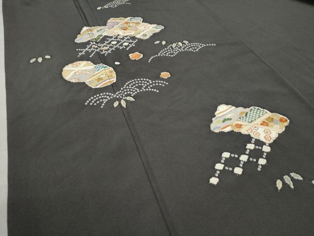 平和屋着物●訪問着　刺繍　吉祥花文　金彩　正絹　逸品　CAAW8617yc