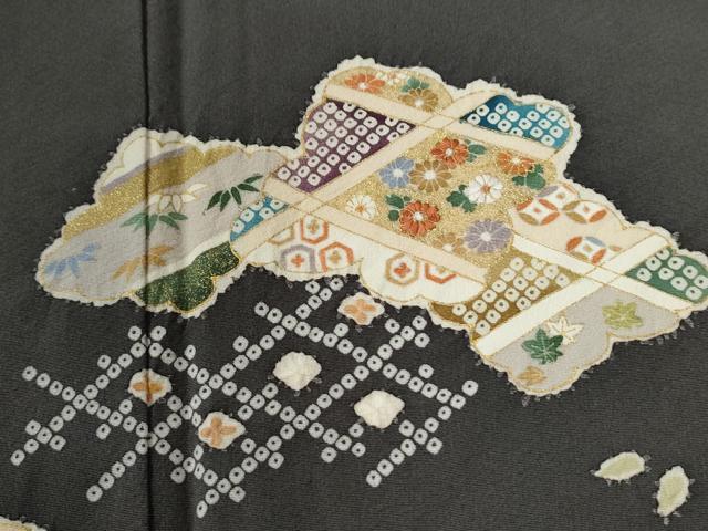 平和屋着物●訪問着　刺繍　吉祥花文　金彩　正絹　逸品　CAAW8617yc