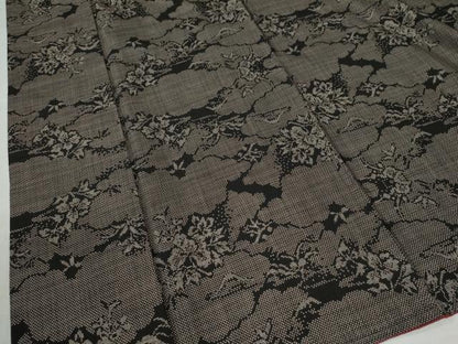 平和屋着物●本場大島紬　7マルキ　雲重ね草花文　正絹　逸品　CAAW8619yc