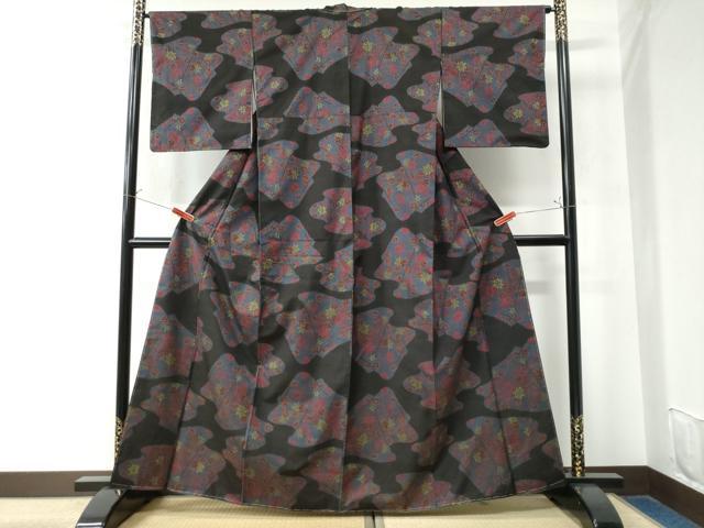 平和屋着物●本場大島紬　7マルキ　楓　正絹　逸品　未使用　CAAW8635yc