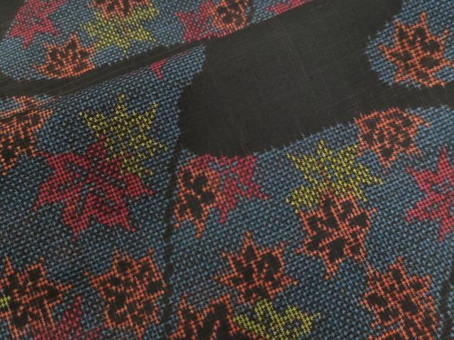 平和屋着物●本場大島紬　7マルキ　楓　正絹　逸品　未使用　CAAW8635yc