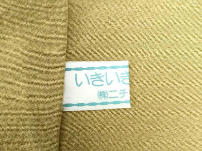 平和屋着物●色留訪問着　杜若　青朽葉色　金彩　正絹　逸品　CAAW8636yc