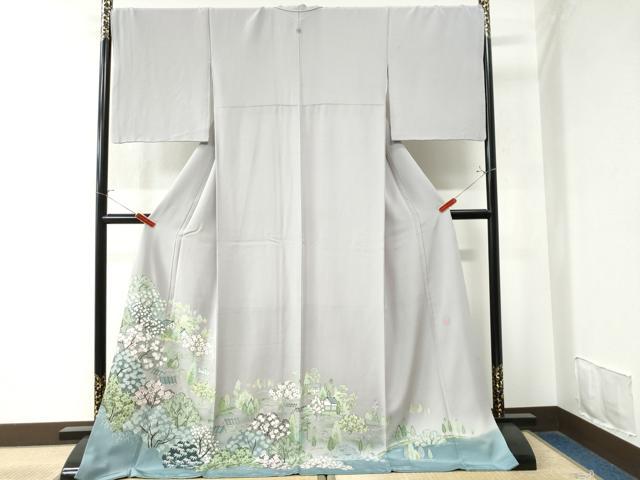 平和屋着物●豪華色留袖 友禅 作家物 風景文 暈し染め ロング丈 正絹 逸品 CAAW8652yc