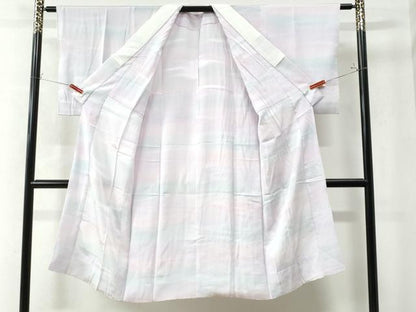 平和屋着物●長襦袢 無双仕立て 霞地紋 暈し染め 正絹 逸品 CAAW8676yc