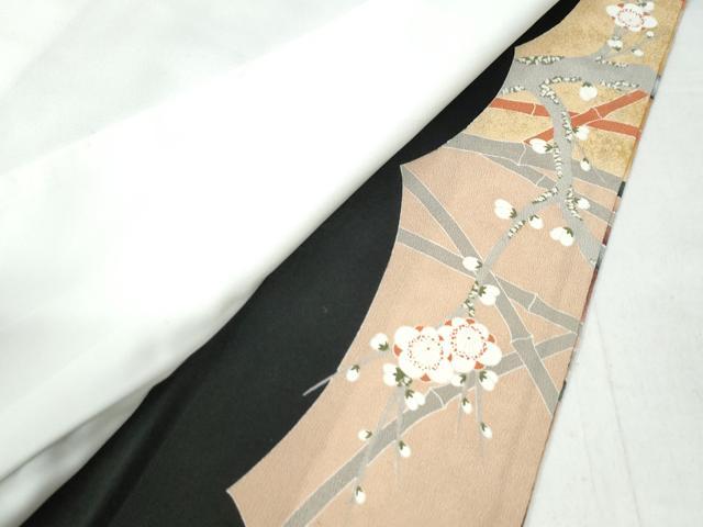 平和屋着物●豪華黒留袖 籬枝梅文 金彩 正絹 逸品 CAAW8680yc