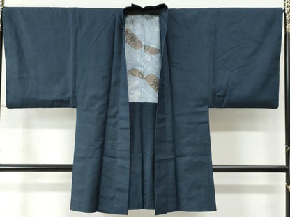 平和屋着物●男性　紬　アンサンブル　100亀甲　総詰め　正絹　逸品　CAAW8681yc