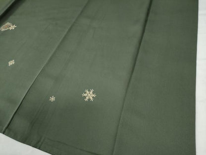 平和屋着物●訪問着　刺繍　雪の結晶　雪輪文　正絹　逸品　CAAW8697yc