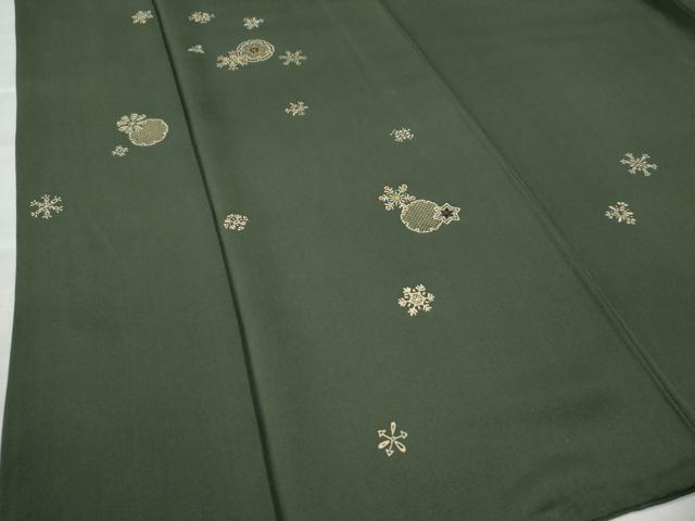 平和屋着物●訪問着　刺繍　雪の結晶　雪輪文　正絹　逸品　CAAW8697yc