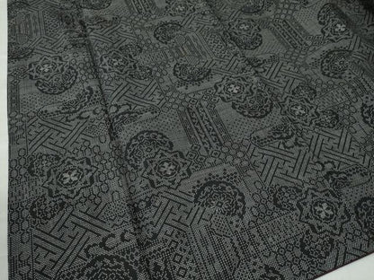 平和屋着物●本場大島紬　7マルキ　吉祥花文　正絹　逸品　CAAW8698yc