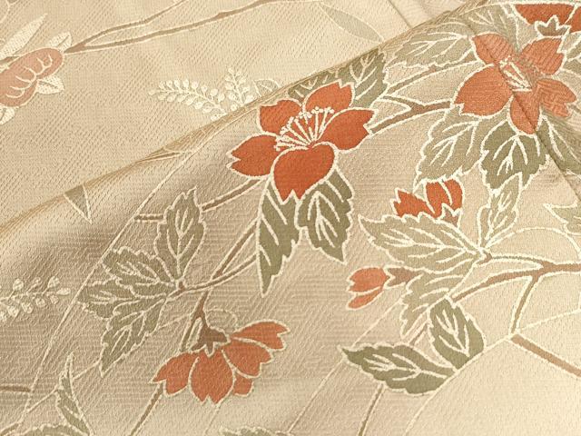 平和屋着物●訪問着　地紙枝橘花文　暈し染め　金彩　正絹　逸品　CAAW8713yc